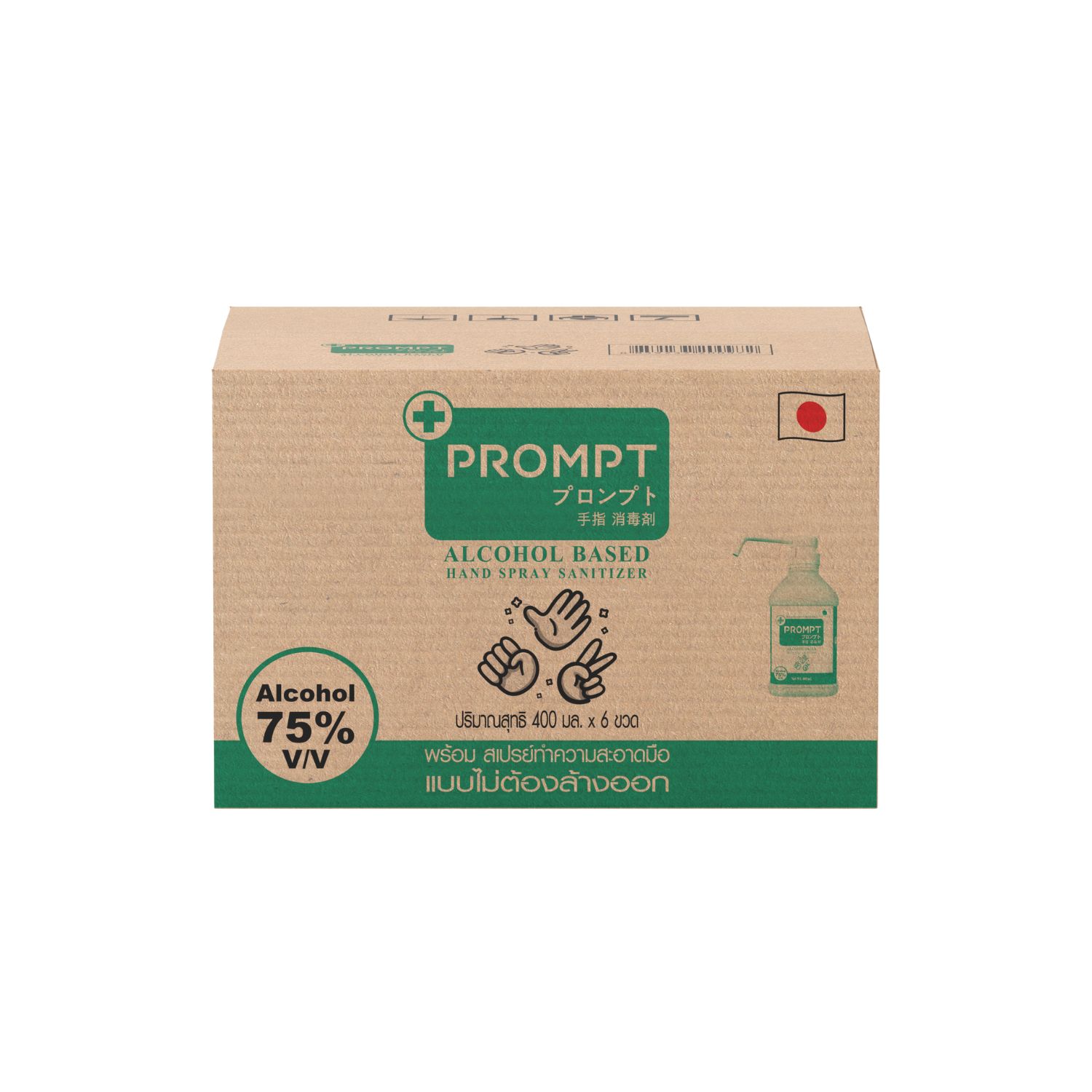 พร้อม สเปรย์ทำความสะอาดมือ แบบลัง 400 ml - Image 3