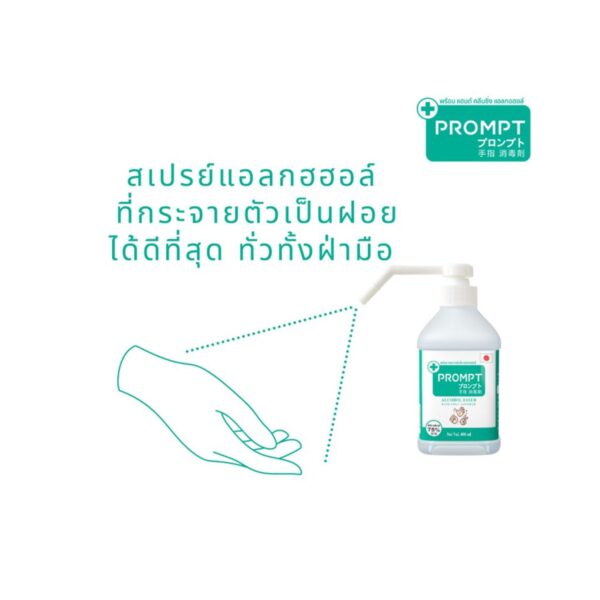 PROMPT HAND SPRAY SANITIZER PUMP 400 ml - Image 4