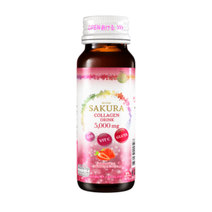 ซากุระ น้ำรสสตรอเบอร์รี่ 20 % ผสมคอลลาเจน 5,000 มก. 50 ml