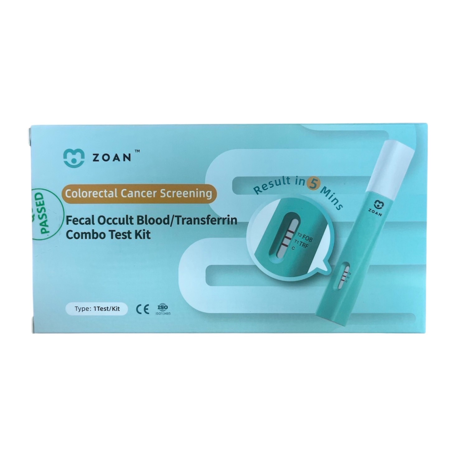 โซน ชุดตรวจคัดกรองมะเร็งลำไส้ใหญ่ ชนิดตรวจหาเลือดแฝง และทรานสเฟอร์รินในอุจจาระ (แบบชุดเดี่ยว) - Image 2